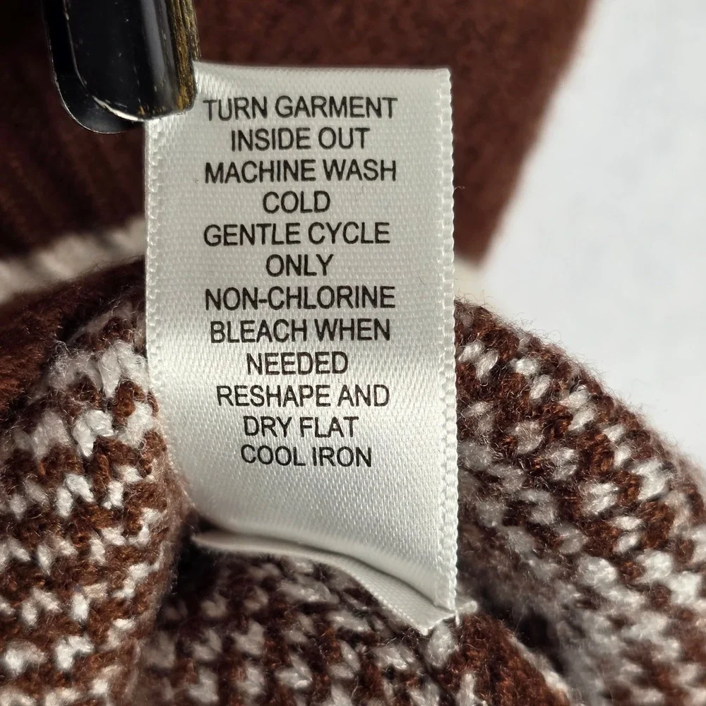 Hazel Moon Girls Knit‎ Sweater Crop Vest M Brown Flower Kids Trendy Autumn Fall